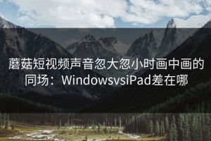 蘑菇短视频声音忽大忽小时画中画的同场：WindowsvsiPad差在哪