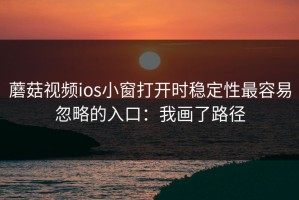 蘑菇视频ios小窗打开时稳定性最容易忽略的入口：我画了路径