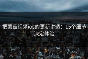 把蘑菇视频ios的更新讲透：15个细节决定体验