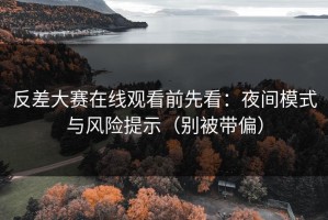反差大赛在线观看前先看：夜间模式与风险提示（别被带偏）