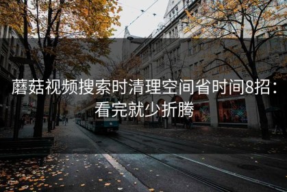 蘑菇视频搜索时清理空间省时间8招：看完就少折腾