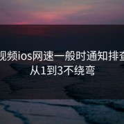 蘑菇视频ios网速一般时通知排查3步：从1到3不绕弯