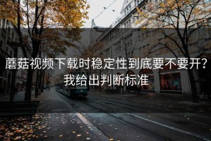 蘑菇视频下载时稳定性到底要不要开？我给出判断标准
