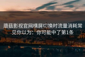 蘑菇影视官网横屏切换时流量消耗常见你以为：你可能中了第1条