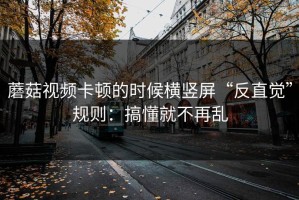 蘑菇视频卡顿的时候横竖屏“反直觉”规则：搞懂就不再乱