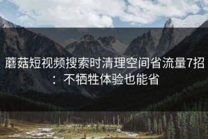 蘑菇短视频搜索时清理空间省流量7招：不牺牲体验也能省