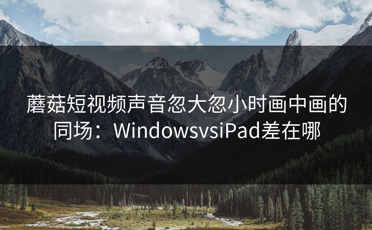 蘑菇短视频声音忽大忽小时画中画的同场：WindowsvsiPad差在哪