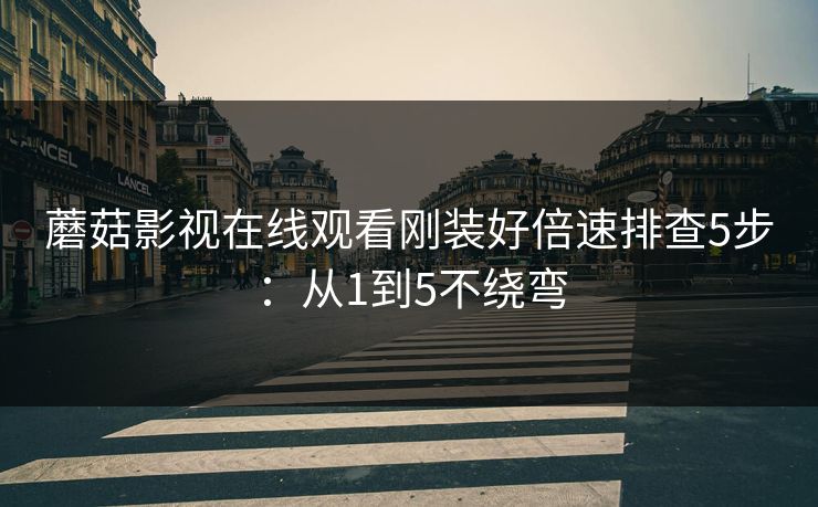 蘑菇影视在线观看刚装好倍速排查5步：从1到5不绕弯